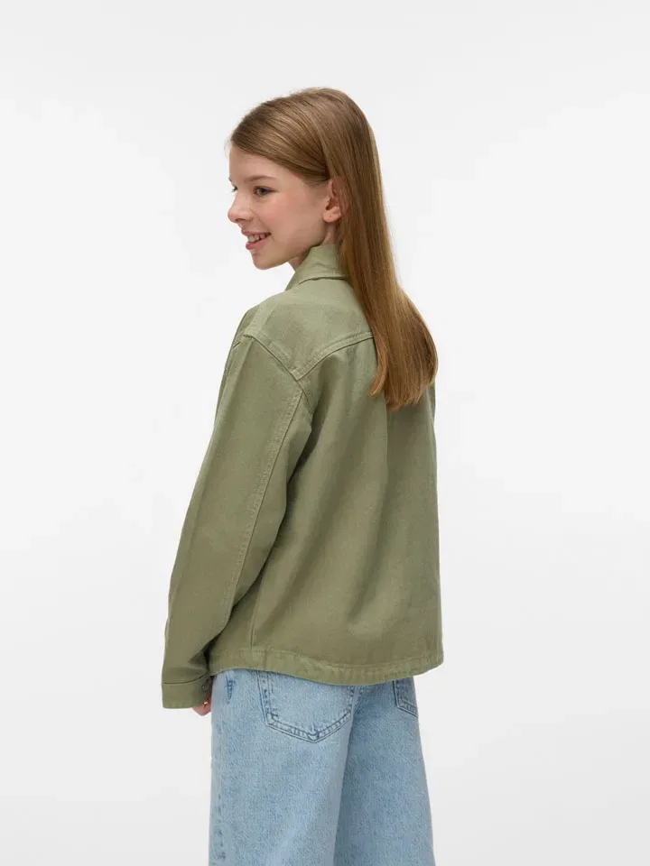 Джинсовая куртка Jamie, Vero Moda Girl, хаки — фото 3