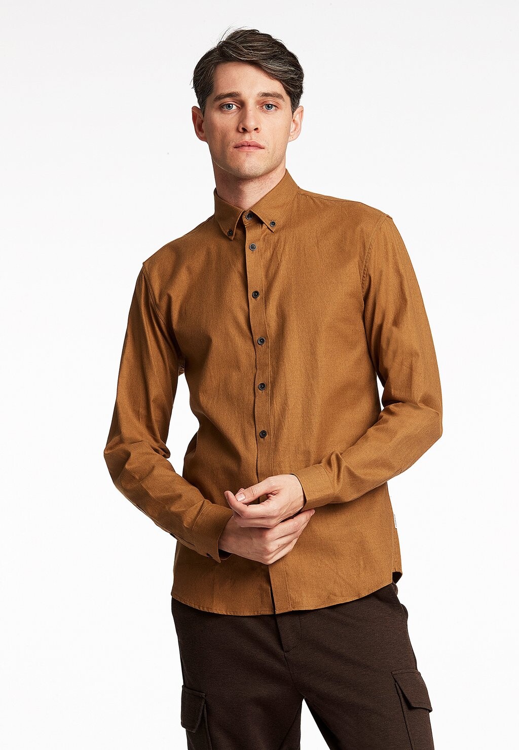 

Рубашка MOULINÉ STRETCH Lindbergh, коричневый