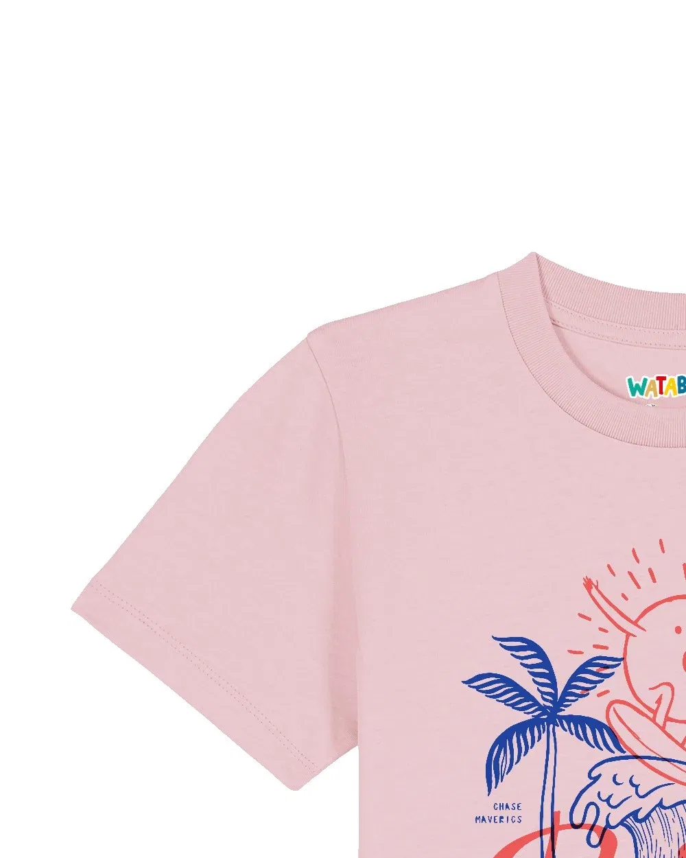 Футболка детская с принтом, Wat? Apparel, розовый — фото 3