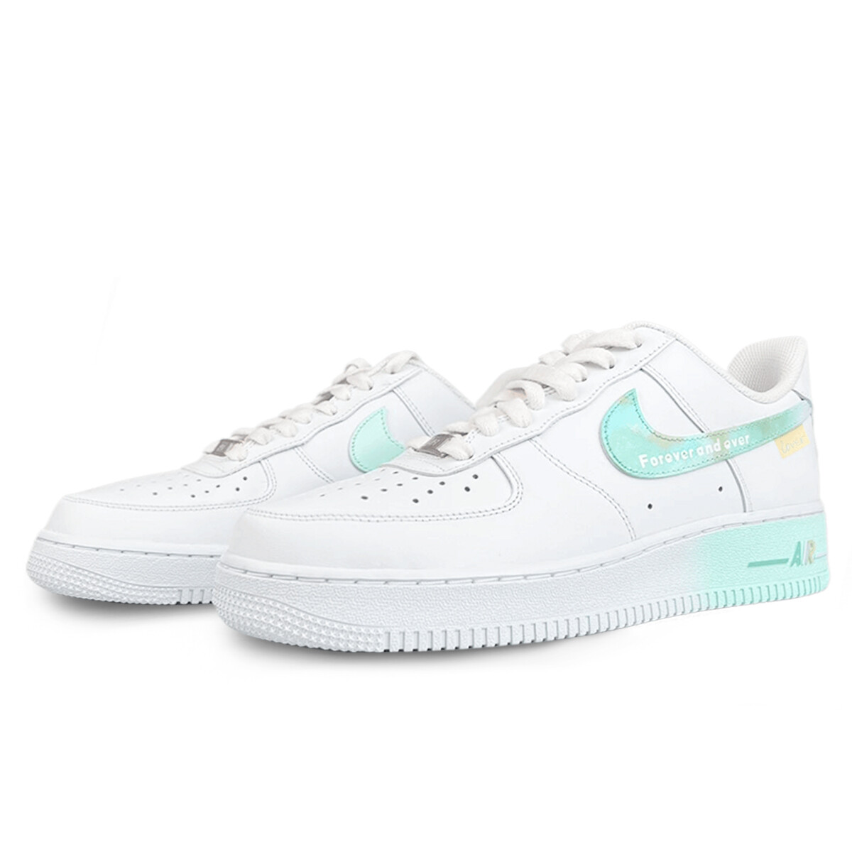 Кроссовки Nike Air Force 1 Skateboarding Shoes Unisex Low-top White/Green, зеленый — фото 3