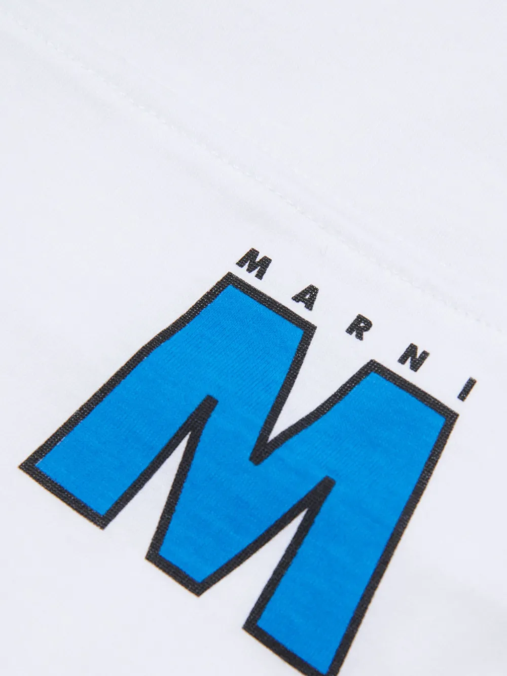 Футболка с v-образным вырезом и логотипом Marni Kids, белый — фото 4