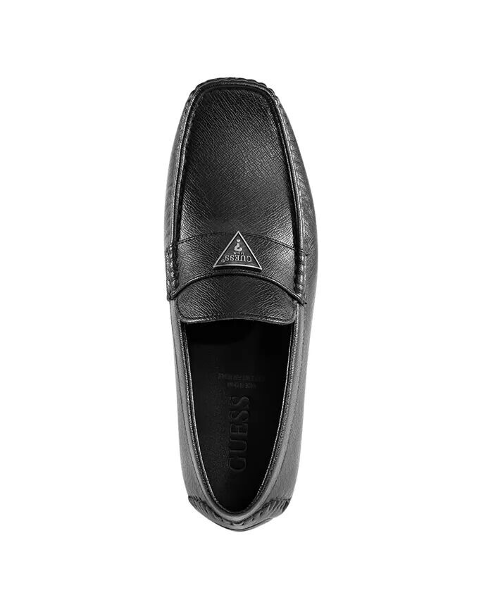 Мужские лоферы Alai Moc Toe Slip On для вождения GUESS, черный — фото 4