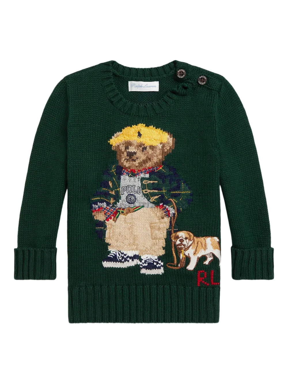 

Свитер с узором POLO RALPH LAUREN KIDS, зеленый