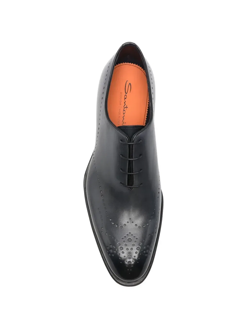 Оксфорды из кожи Santoni, синий — фото 4