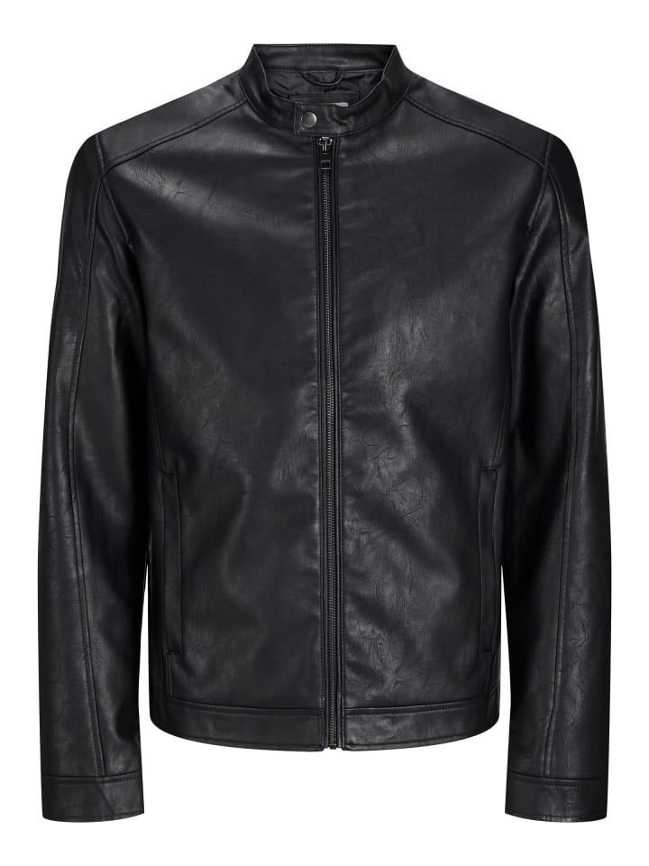 

Кожаная куртка JACK & JONES PLUS, черный
