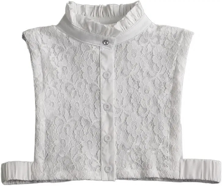 Блуза, кружевной воротничок Lace faux collar, белый