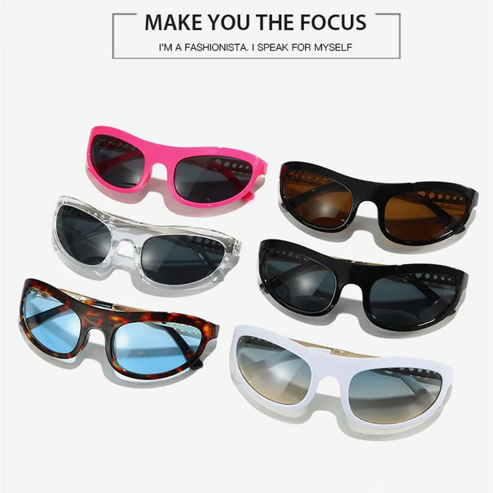 

Женские солнцезащитные очки LVTFCO «кошачий глаз»: модная универсальная металлическая оправа с вырезами, очки для активного отдыха и туризма с защитой от солнца, 4