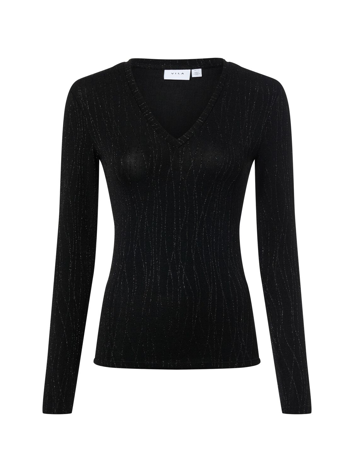 

VILA Лонгслив 'VIZoa' в черном цвете