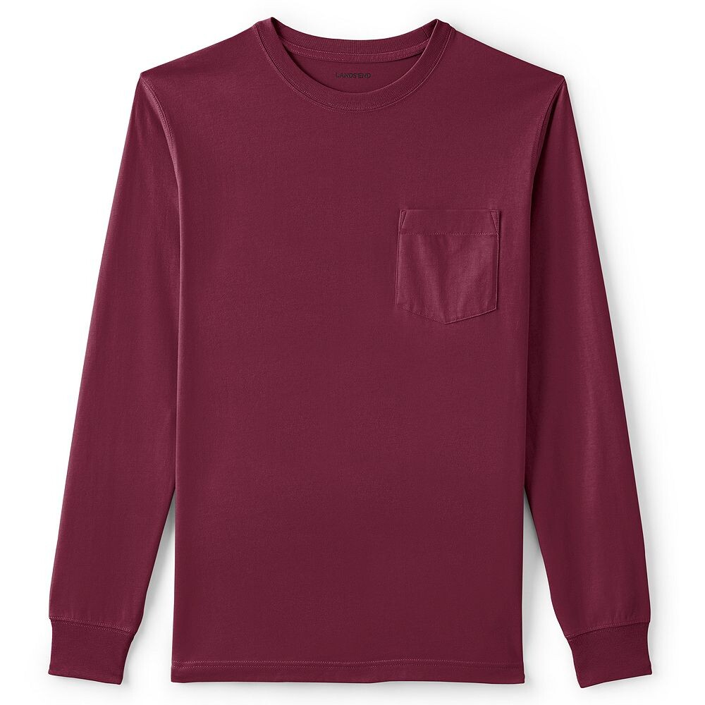 

Мужские Lands' End Super-T Henley, цвет Rich Burgundy