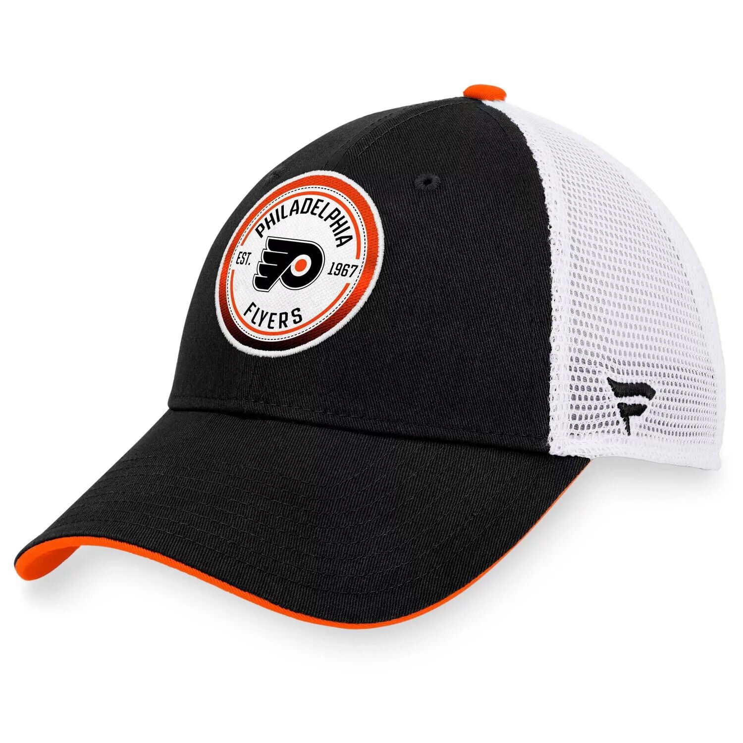 

Мужская фирменная черно-белая кепка Fanatics Philadelphia Flyers Iconic Gradient Trucker Snapback