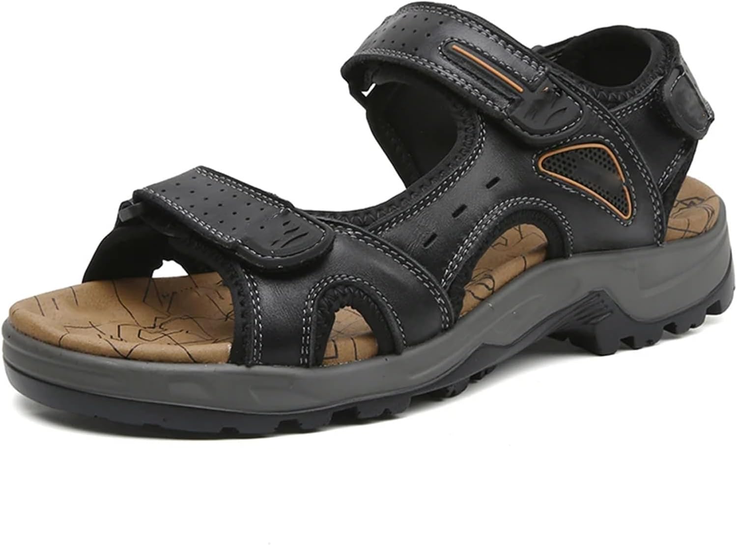 

Сандалии большого размера для мужчин, летние повседневные мужские обувь, пляжные сандалии Generic, черный