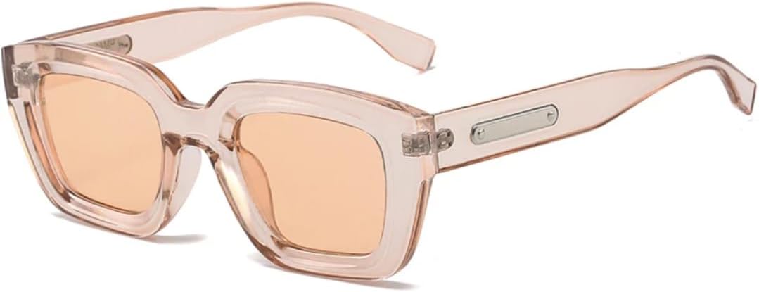 

Модные маленькие солнцезащитные очки для женщин и мужчин, роскошные ретро-солнцезащитные очки, трендовые очки с защитой от УФ-излучения UV400 VVTWSSW, Champagne Champagne