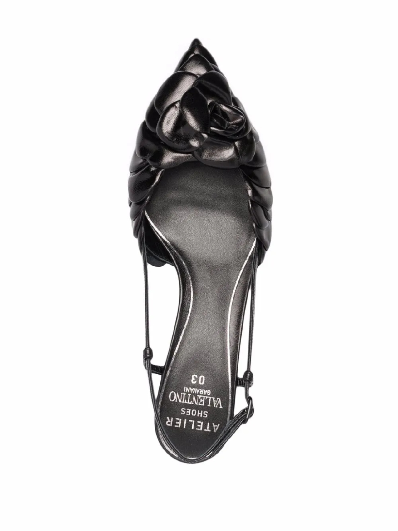 Туфли с заостренным носком и аппликацией Valentino Garavani, черный — фото 4