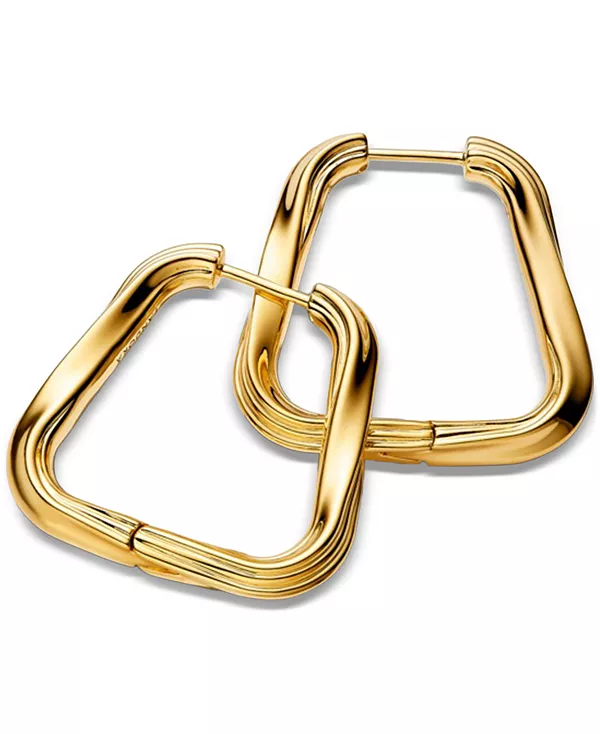 

Большие серьги-кольца в форме закрученного треугольника Pandora, gold