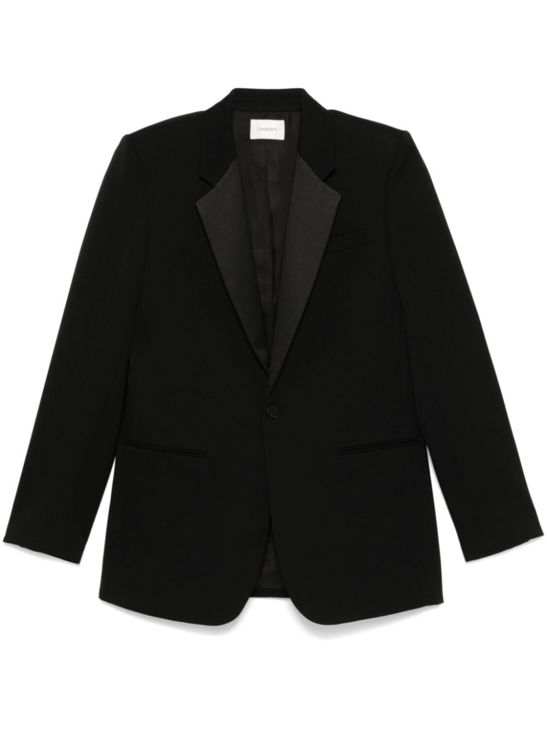 

Saint Laurent блейзер для смокинга из зерен пудры, черный