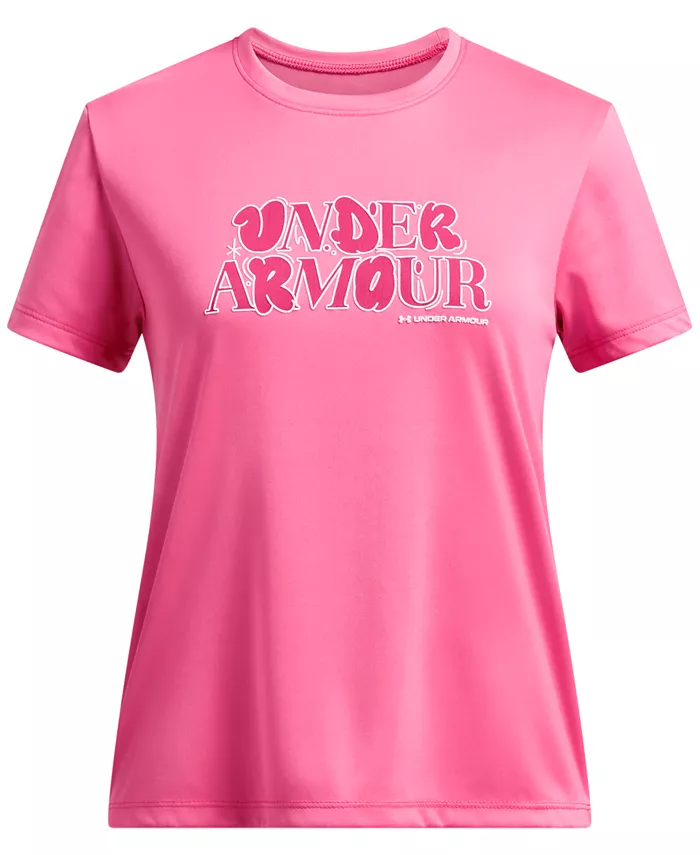 

Футболка с коротким рукавом и графическим принтом Big Girls Tech Wordmark Under Armour, розовый