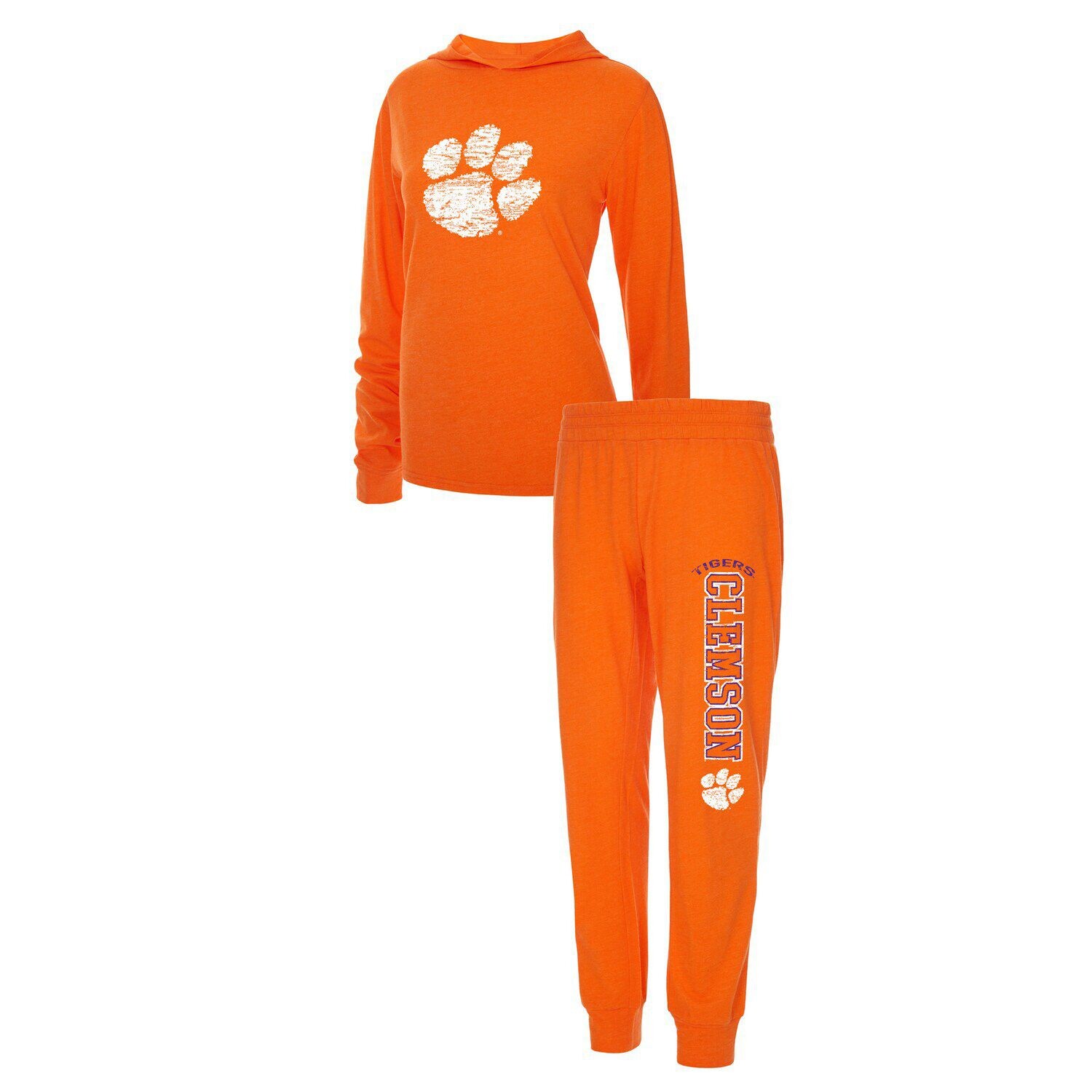 

Женская спортивная оранжевая толстовка Clemson Tigers с длинными рукавами, футболка и брюки, комплект для сна, Оранжевый, Женская спортивная оранжевая толстовка Clemson Tigers с длинными рукавами, футболка и брюки, комплект для сна