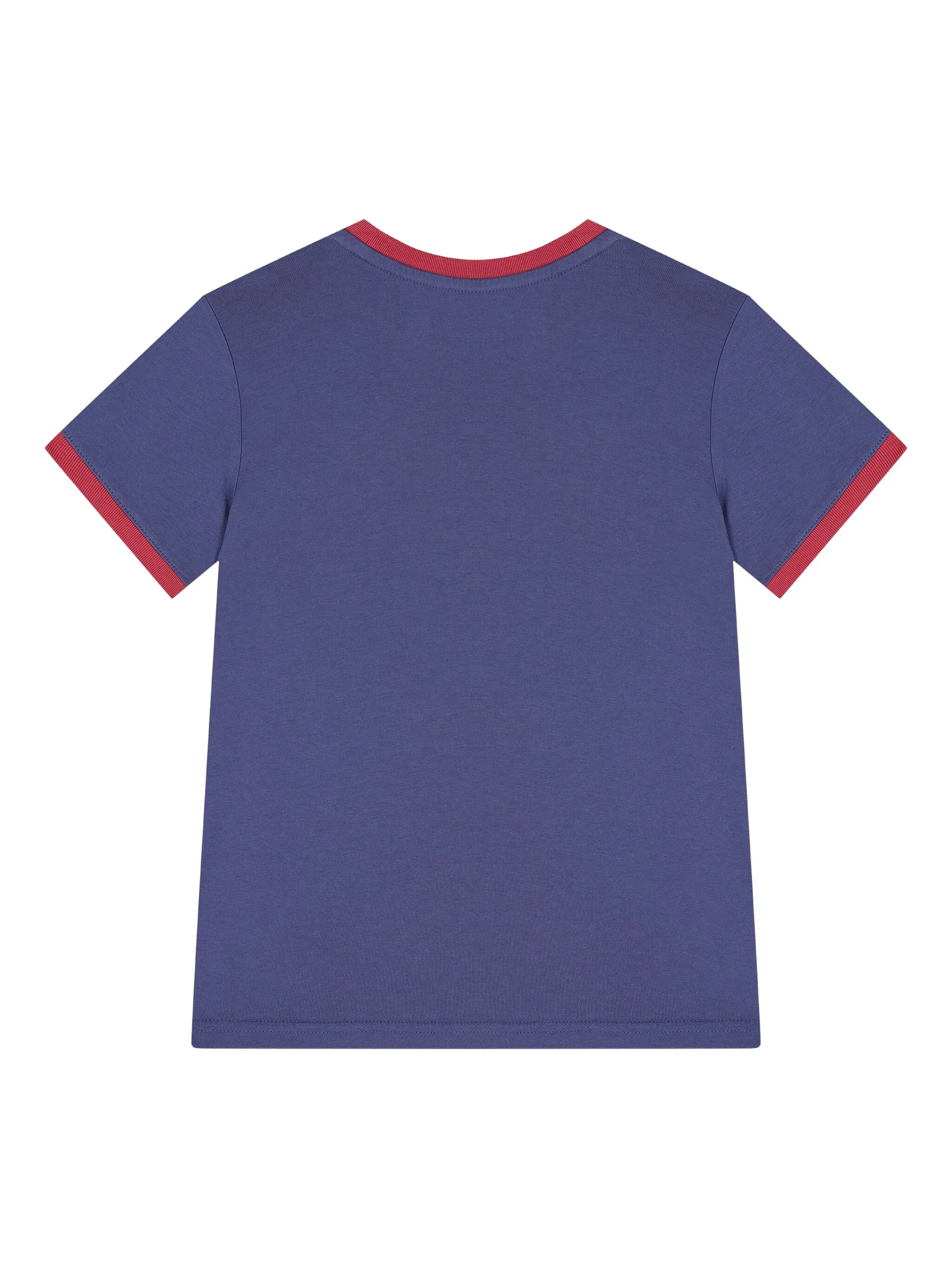 Футболка с контрастной отделкой Polo Ralph Lauren Kids, синий — фото 2