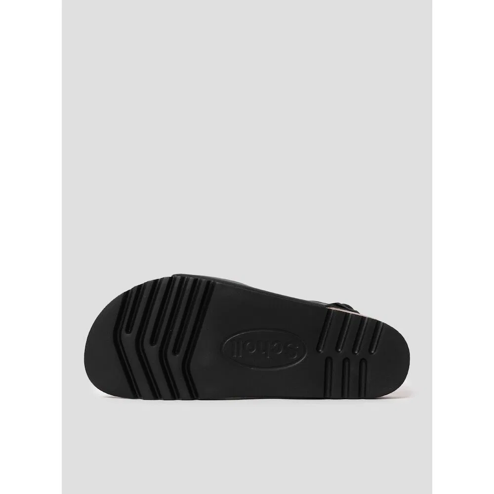 Мужские чёрные сандалии с двумя ремешками Cork Two Strap от Scholl — фото 4