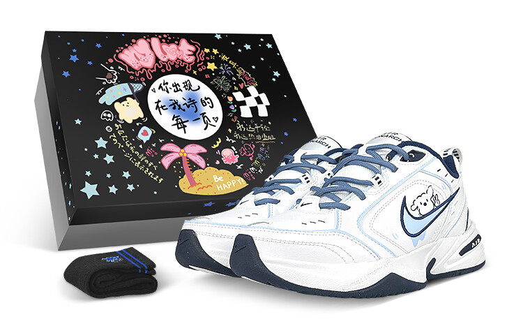 

Кроссовки Nike Air Monarch 4 Chunky Sneakers Unisex Low-Top White Blue