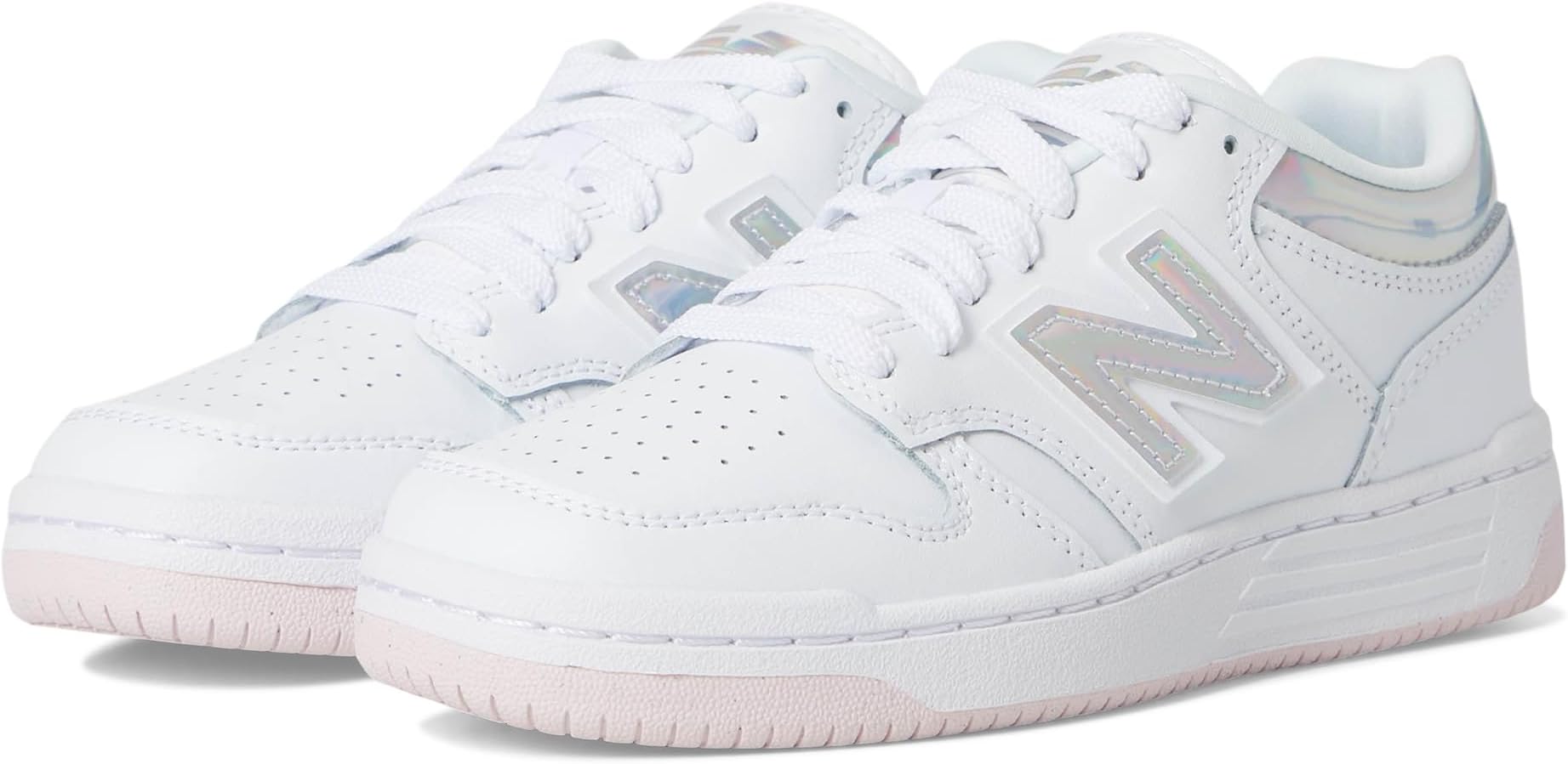

Кроссовки New Balance Kids B480, цвет White/Rose Sugar