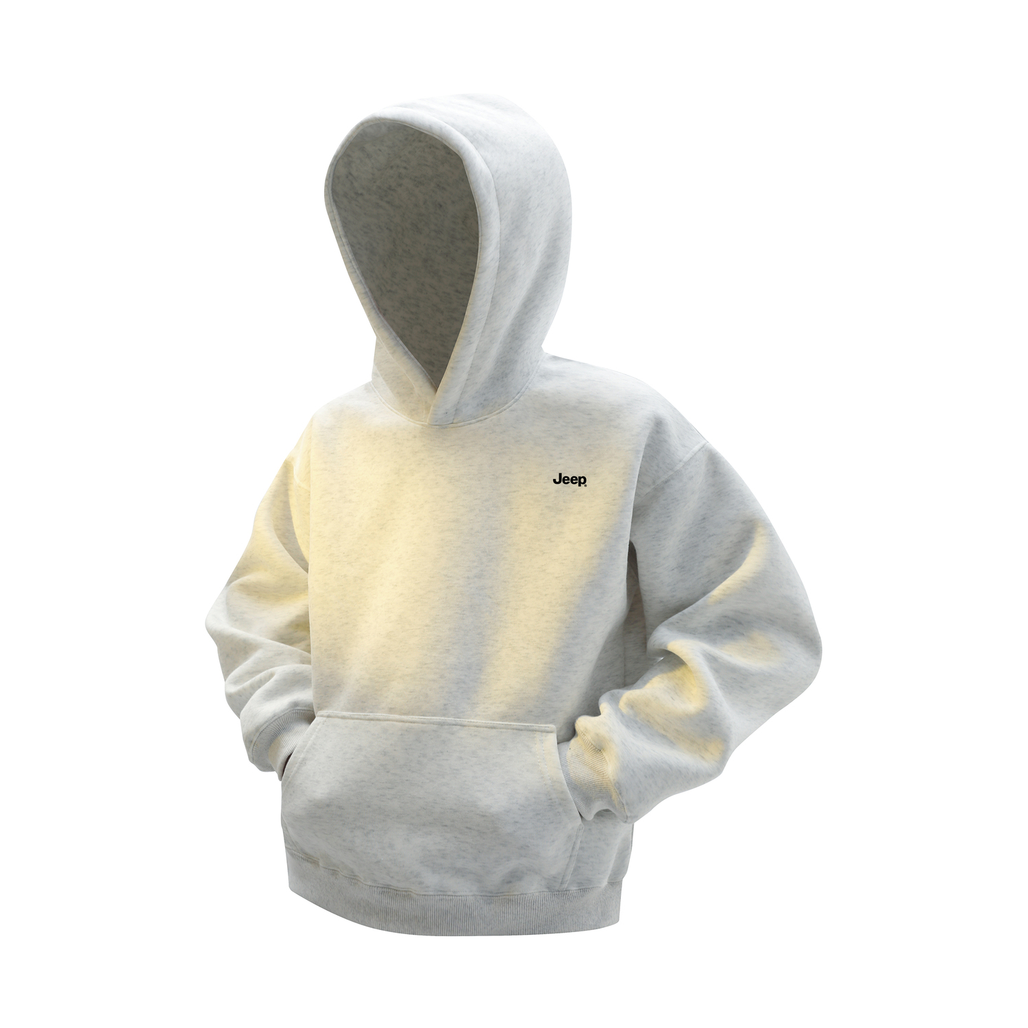 

Толстовка Unisex Hooded Moderate Heavyweight Jeep, белый (print)