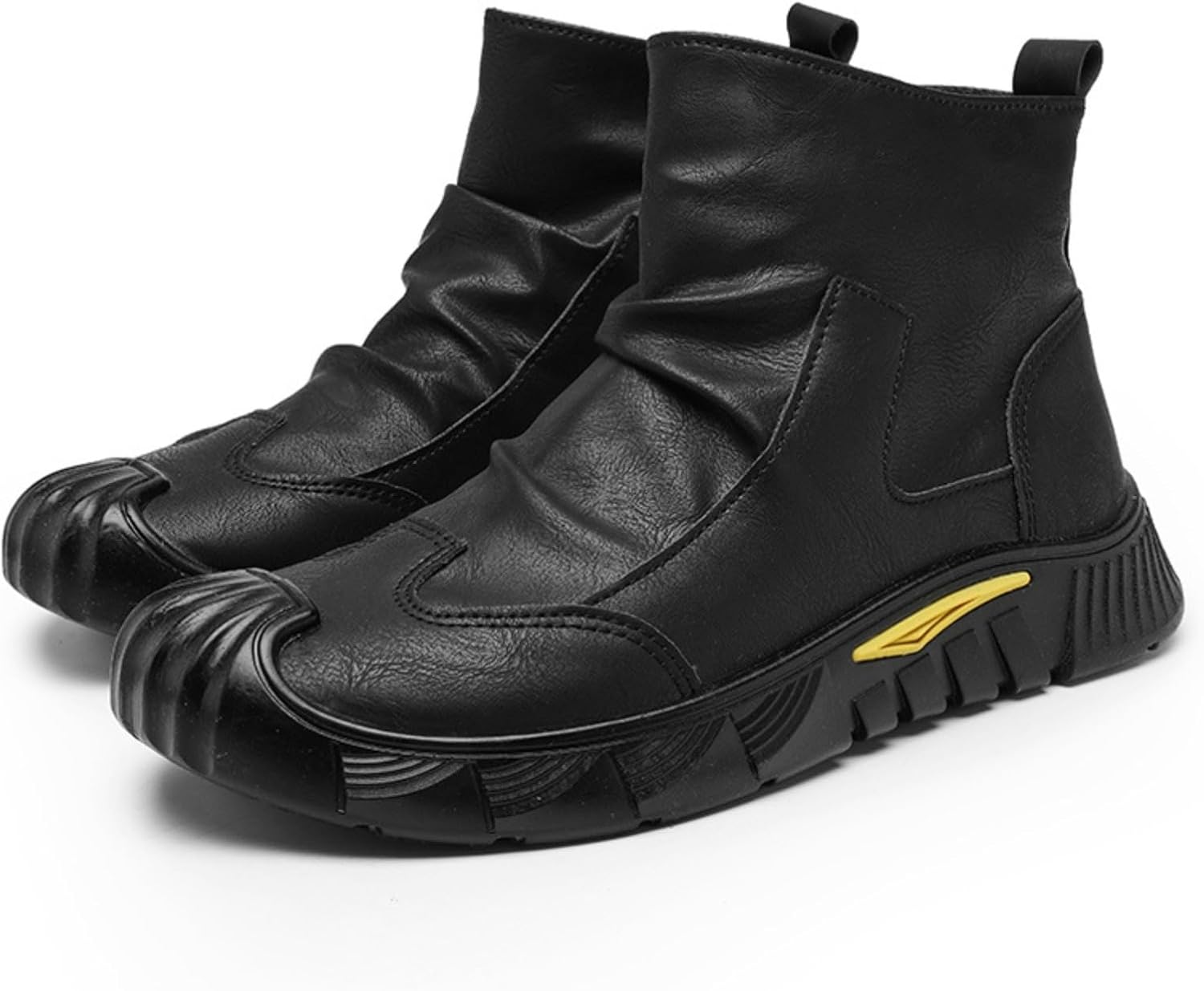 

Мужские походные ботинки Azttoztto, противоскользящие, водонепроницаемые, с меховой подкладкой, с высокой толстой подошвой, для походов на открытом воздухе, удобные ботинки с круглым носком для зимы, черный