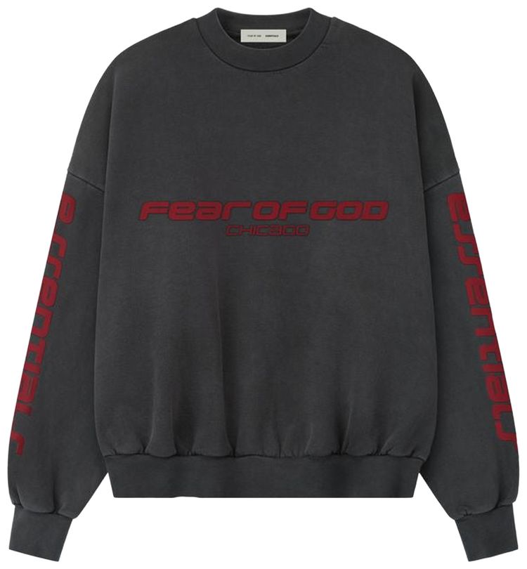 

Укороченная толстовка из плотного флиса Fear of God Essentials Chicago, серый