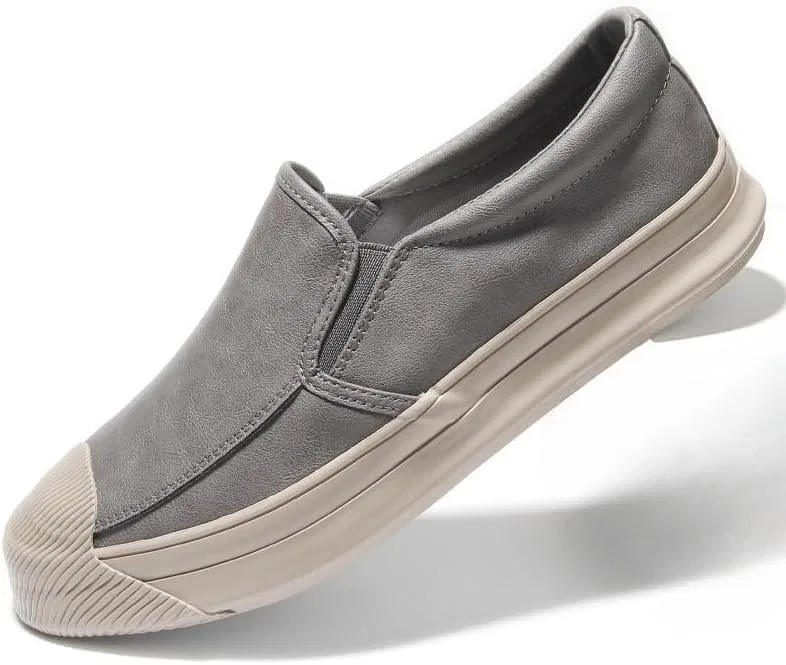Мокасины мужские повседневные, Loafers with Leather Look & Breathe Comfort, Grey Azttoztto — фото 3