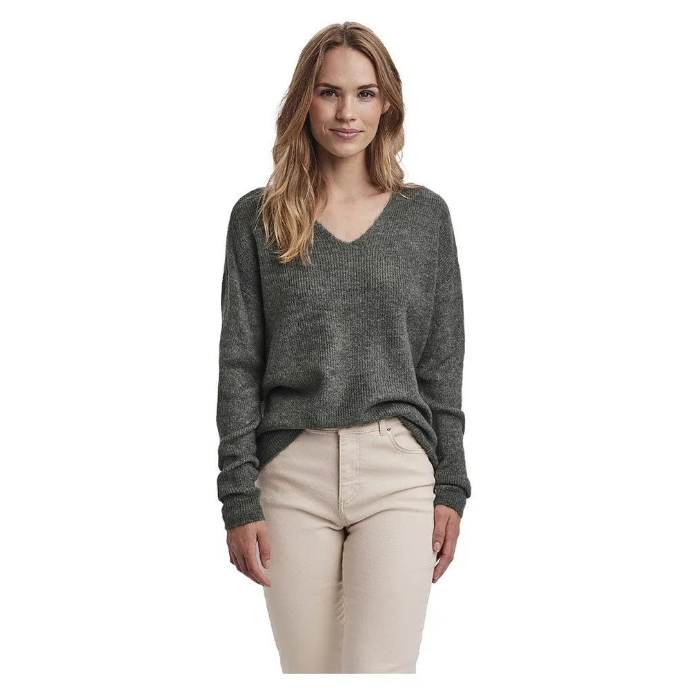 

Свитер Vero Moda Crew Lefile v neck, зеленый