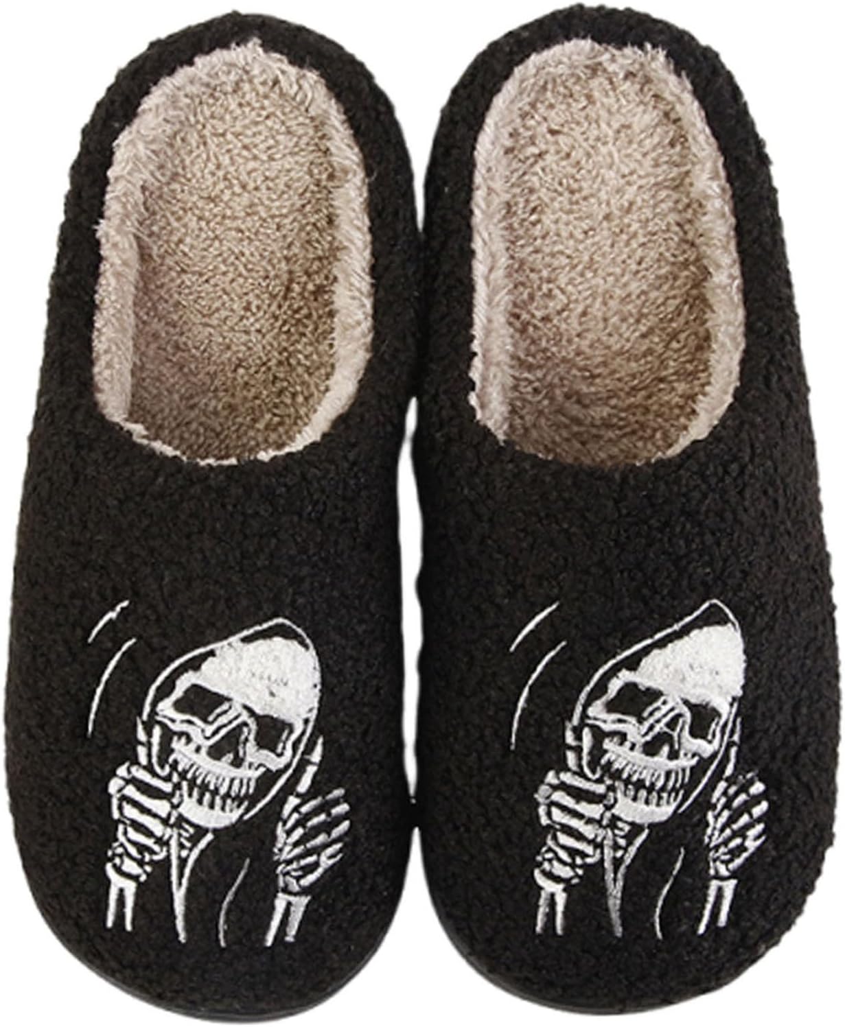 

Домашние тапочки для женщин и мужчин, ретро-стиль, мягкие, с эффектом памяти Wiretran, Skull Face