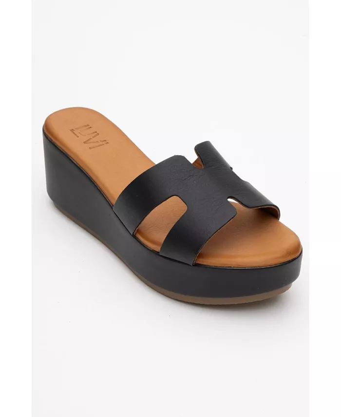 Сандалии Lia Leather на платформе (женские) Forever & Always Shoes, черный — фото 2
