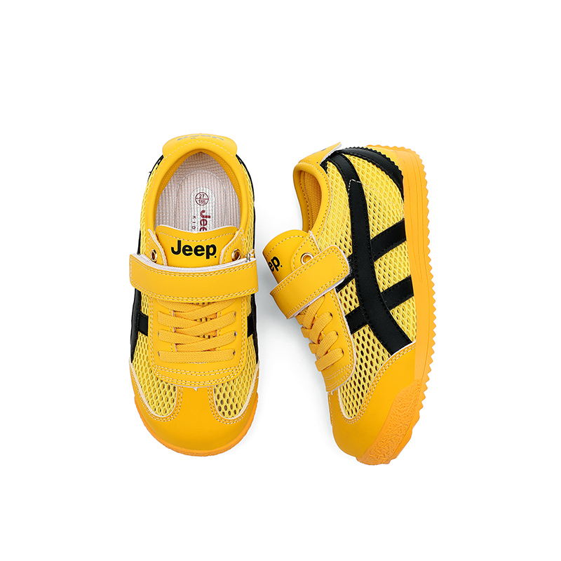 Кроссовки Explorer 20 Mesh Cortez German Army Trainers Abrasion Resistant Breathable Low top Kids Lifestyle Jeep, черный желтый — фото 4