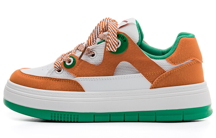 

Кроссовки WARRIOR Skateboarding Shoes Women's Low-top Orange-white, белый