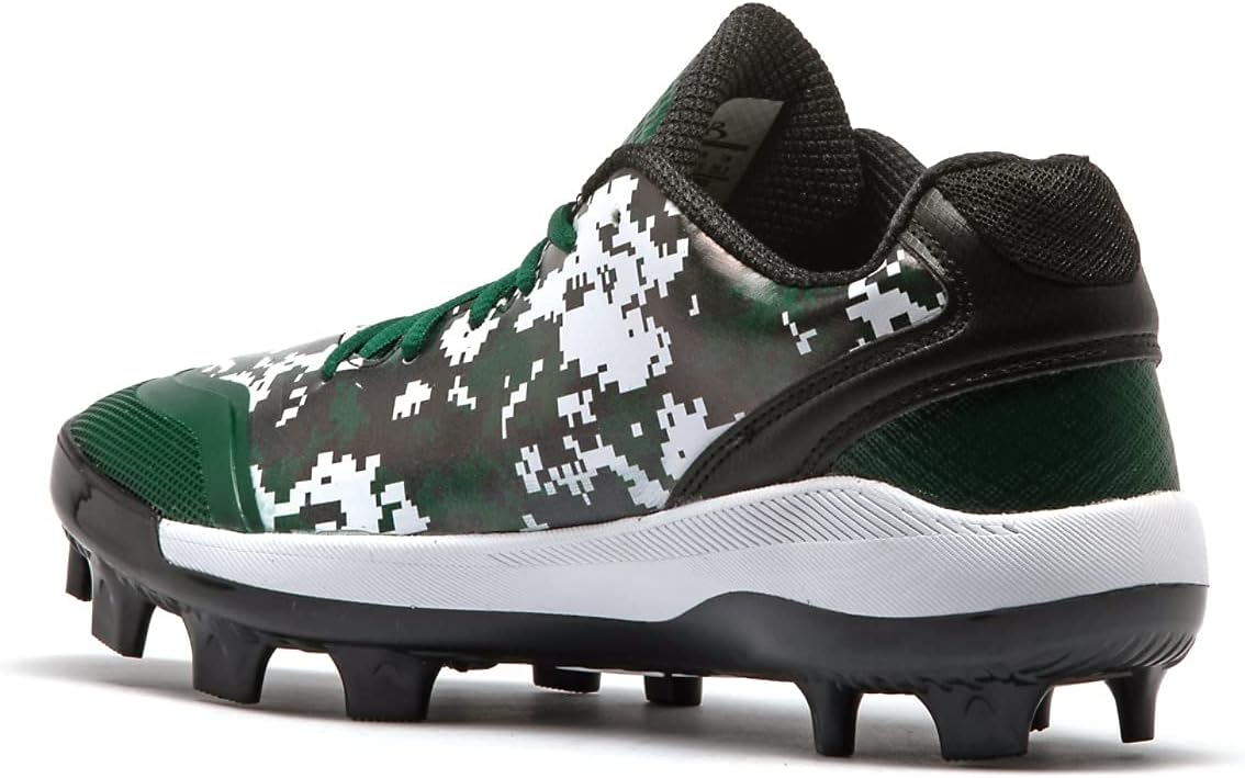 Мужские бутсы Boombah Dart Digi Camo с литой подошвой - несколько цветов - несколько размеров, белый/черный/зеленый/темно-зеленый — фото 3