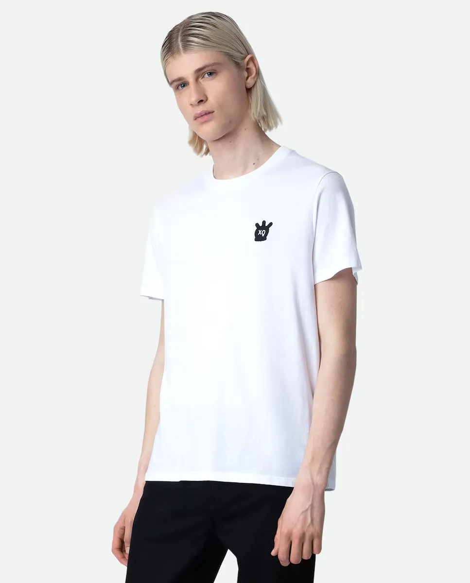 

Tommy Skull мужская белая футболка с короткими рукавами Zadig & Voltaire