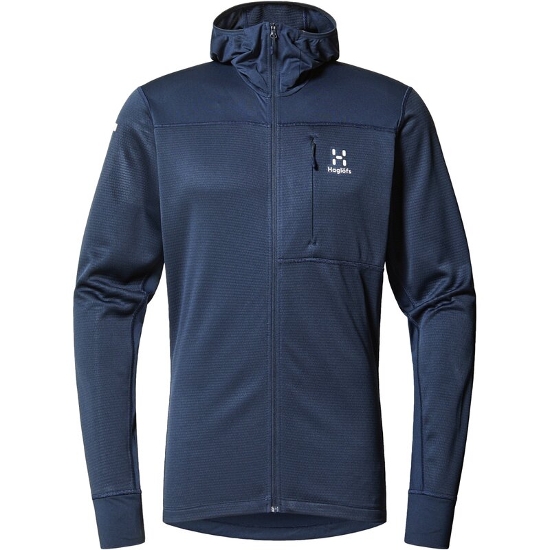 

Толстовка с капюшоном, средняя длина, многослойный капюшон для мужчин Haglöfs, синий