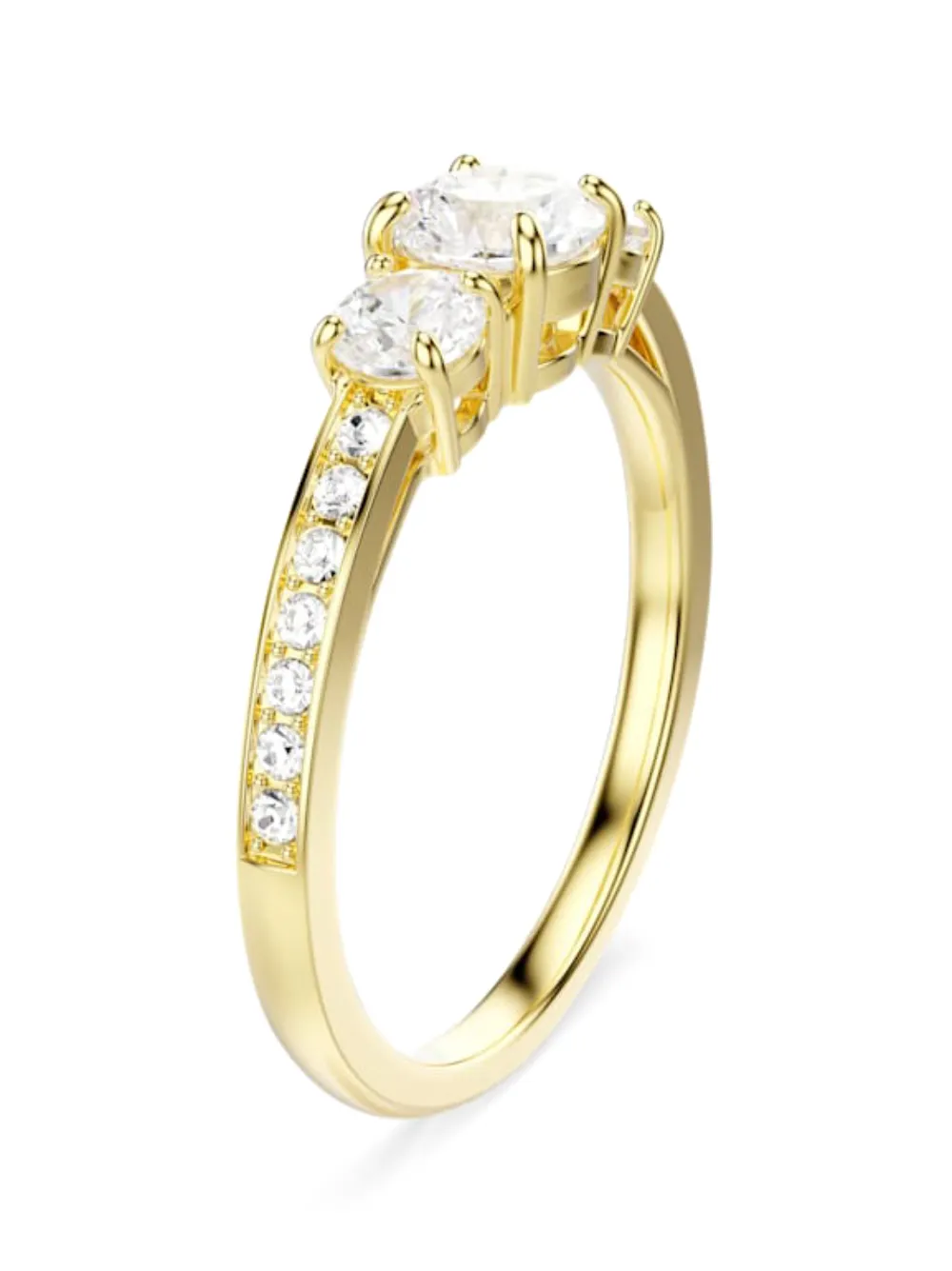 

Кольцо с кристаллами Swarovski, золотой