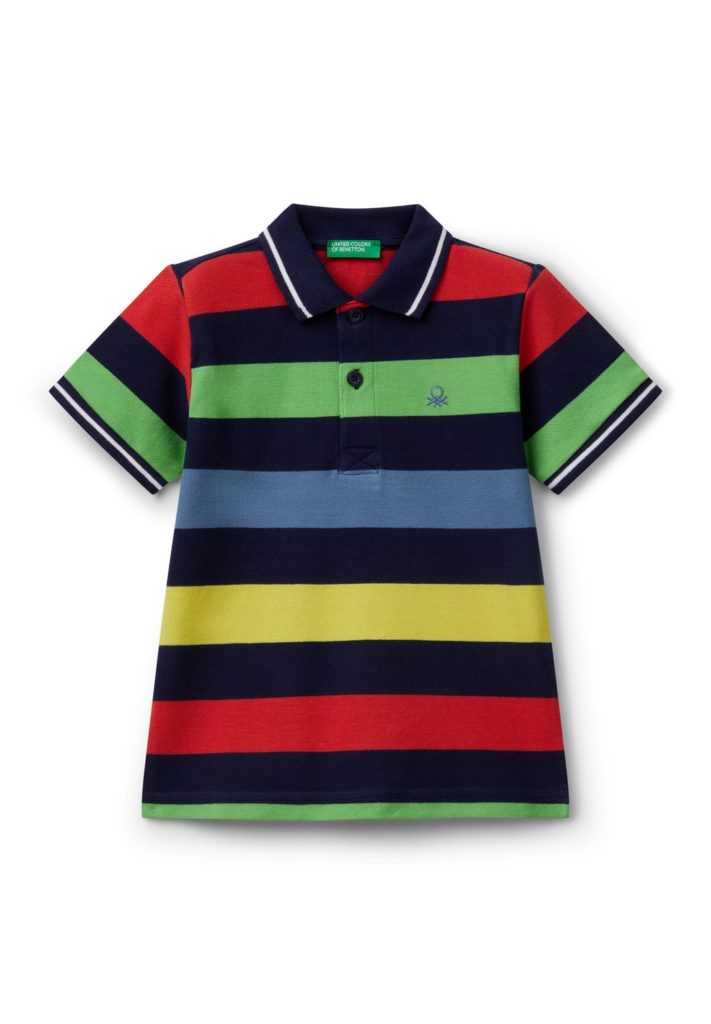 

Поло STRIPED SHORT SLEEVE United Colors of Benetton, мультиколор