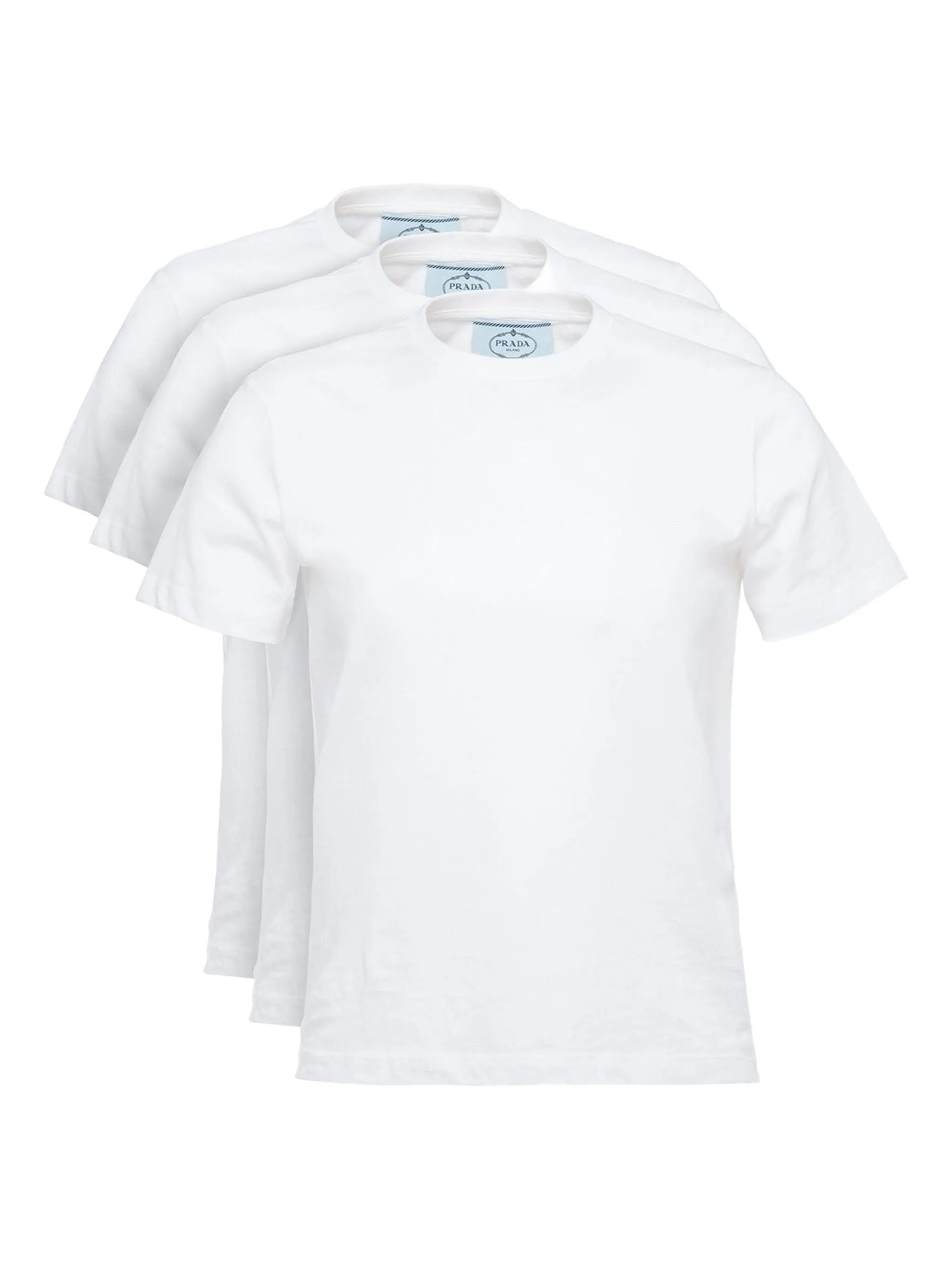 

Комплект из трех футболок с логотипом Prada, белый