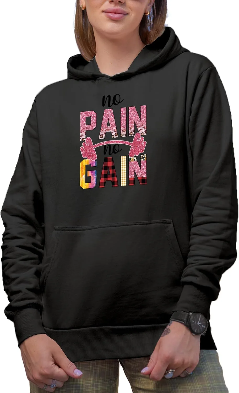 

Толстовка с принтом No Pain No Gain Make Your Mark Design