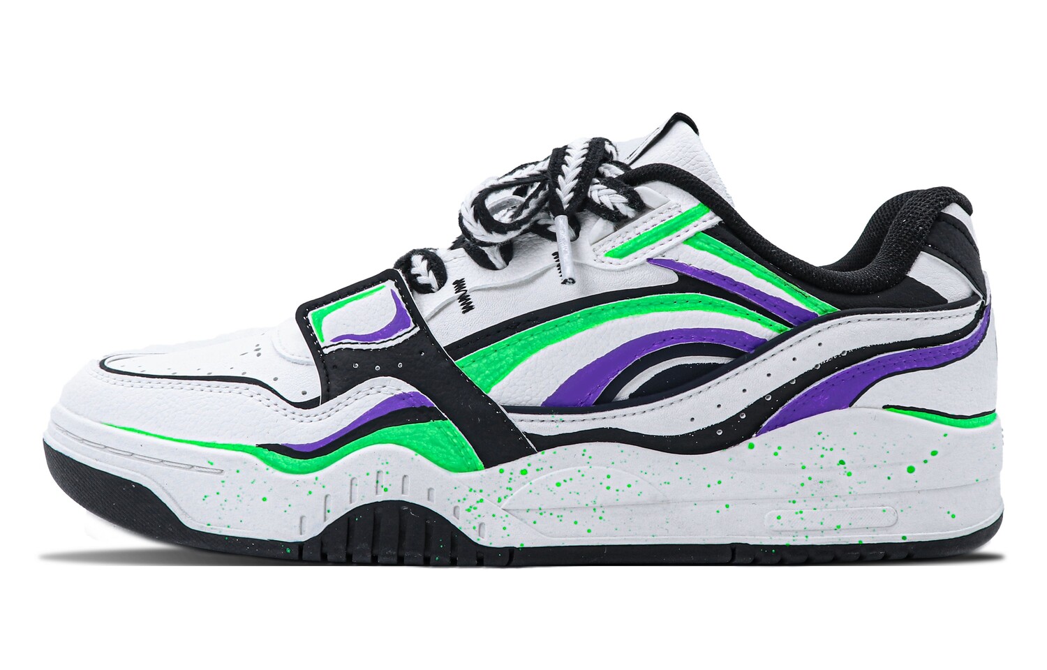 

Кроссовки LINING Skateboarding Shoes Men Low-top Green/purple, зеленый