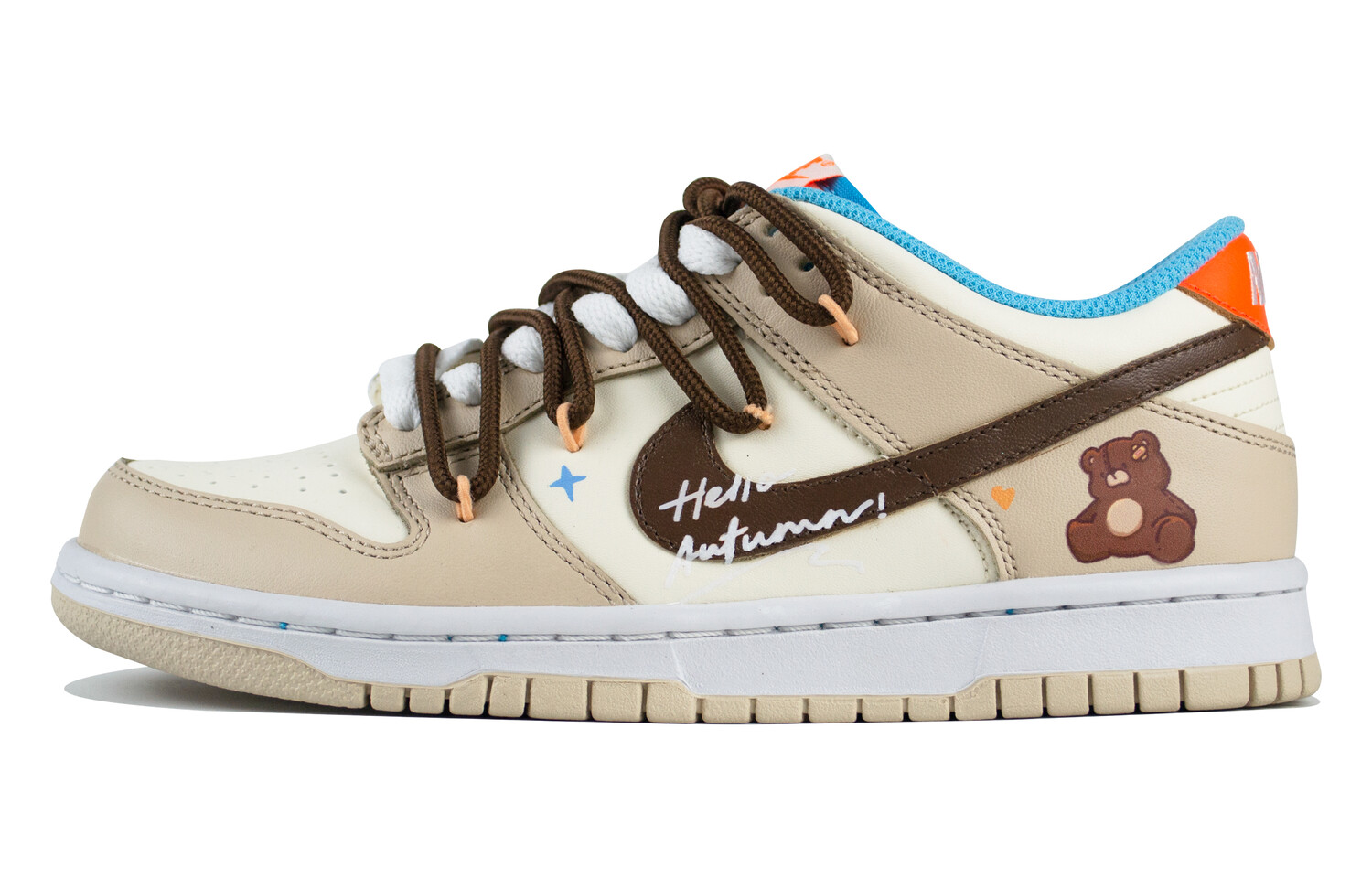 

Кроссовки Nike Dunk Skateboard Shoes Women's Low-Top Beige White
