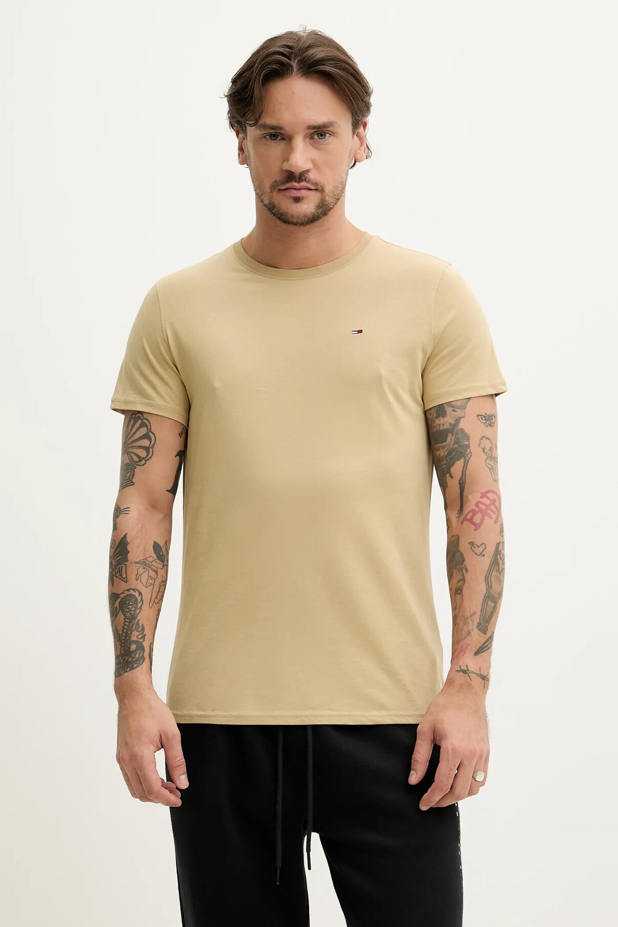 

Футболка из хлопка Tommy Jeans, бежевый
