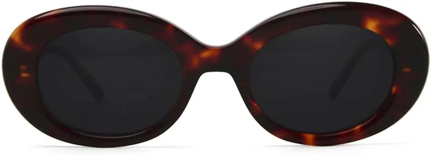 

Винтажные овальные солнцезащитные очки из ацетата для женщин, поляризованные солнцезащитные очки для мужчин, очки с защитой от УФ-излучения UV400 VFDHN, Yellow Blue