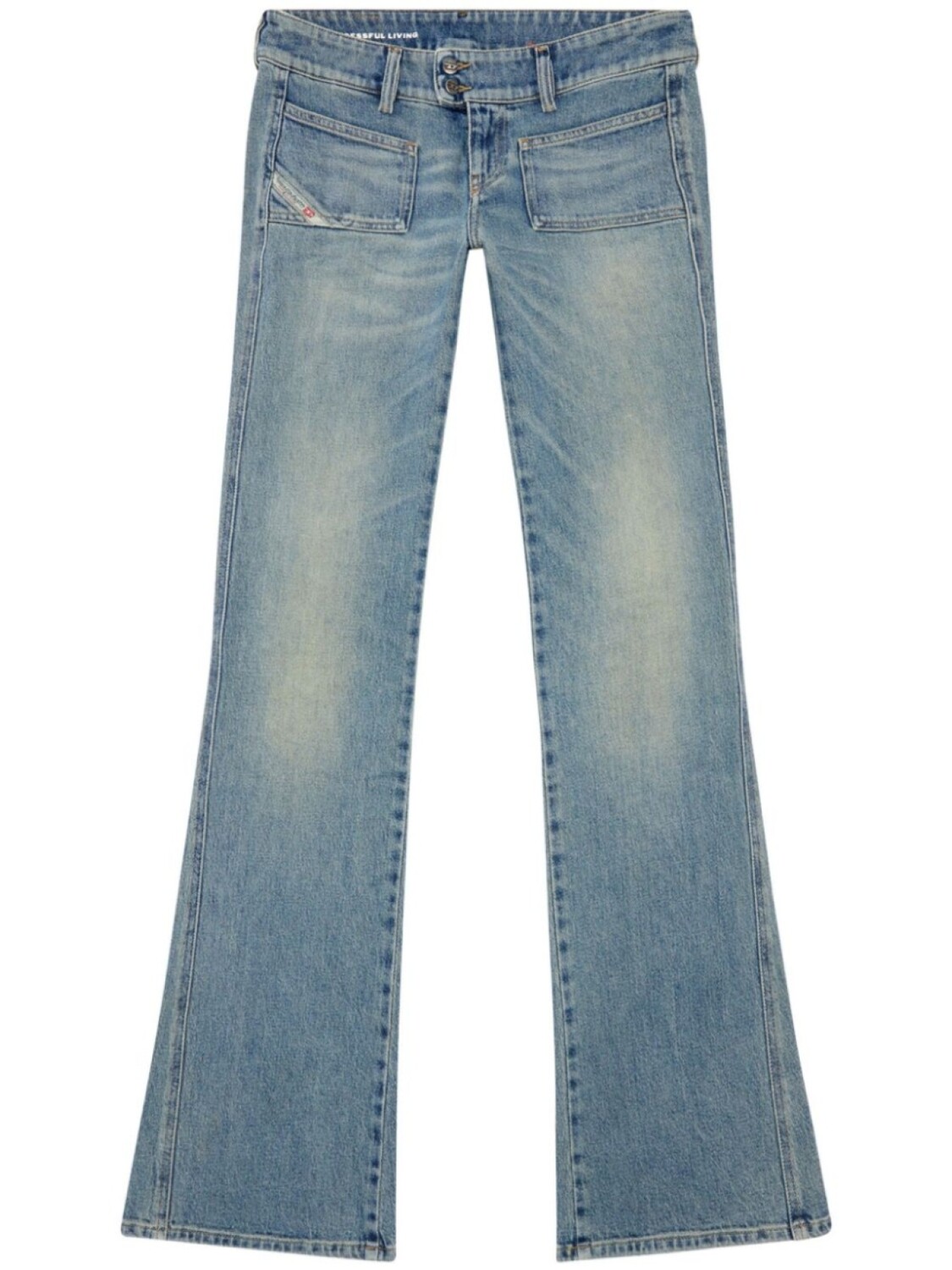 

Diesel джинсы bootcut D-Hush с заниженной талией, синий