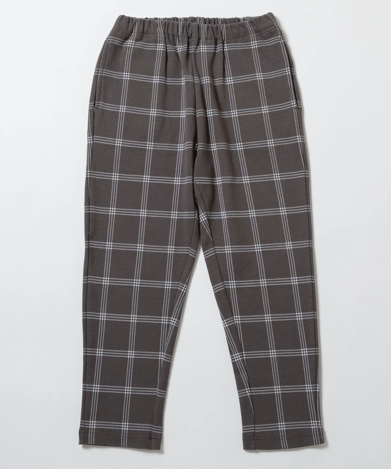 Эластичные брюки с принтом по всей поверхности Ever Closet, Check Charcoal — фото 4