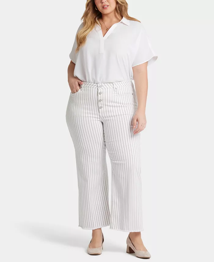 

Джинсы Teresa Plus Size Wide Leg до щиколотки NYDJ, белый