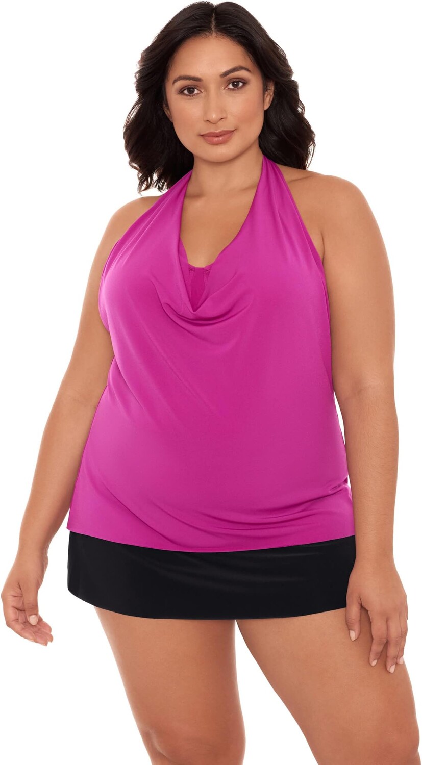 

Купальник Magicsuit Plus Size Solid Sophie Tankini, цвет Hibiscus