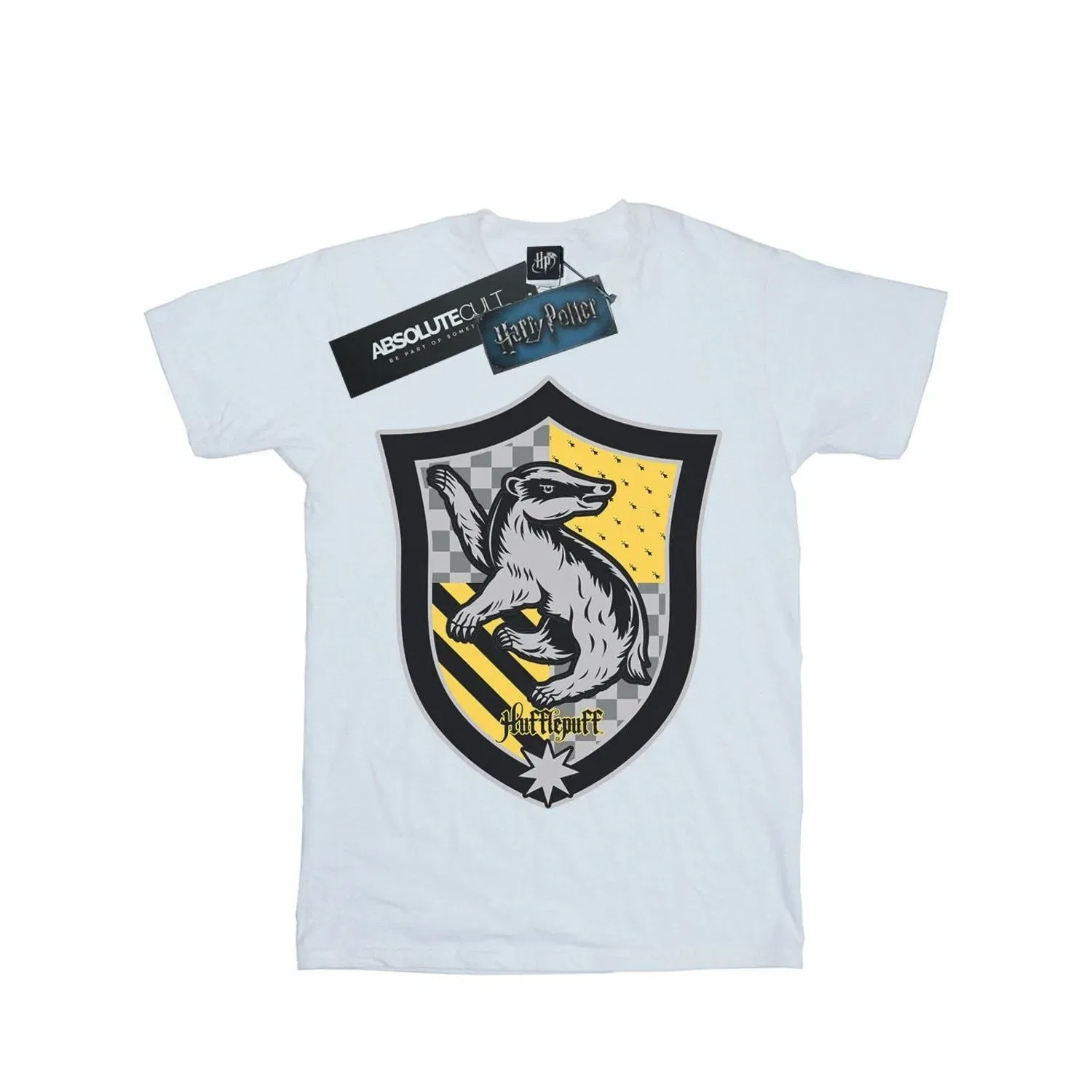 Футболка с принтом Hufflepuff Harry Potter, белый — фото 2